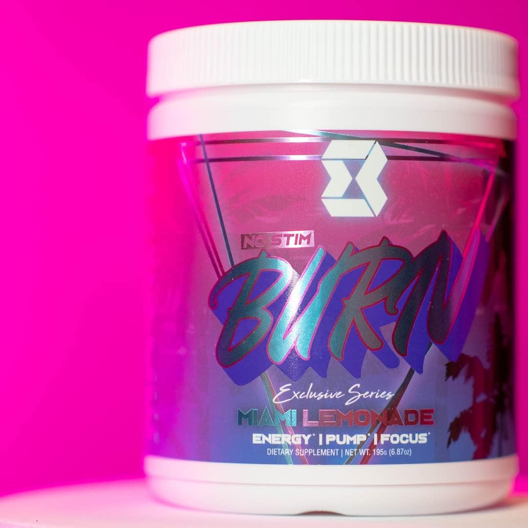 Motiv-8 Non-Stimulant Pre-Workout Supplement for Enhanced Energy, Focus, Mood, and Workout Performance - Miami Lemonade Flavor (30 Servings)
