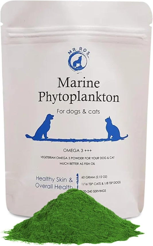 Mr. Ros Marine Phytoplankton for Dogs: Boost Your Pet's Health with Essential Nutrients (2.12 oz / 60 g)