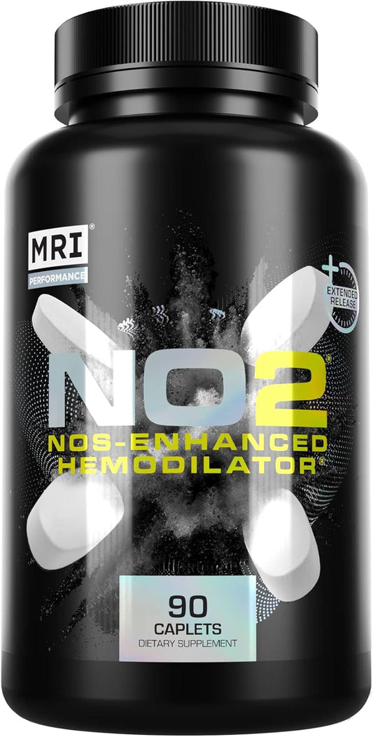 MRI Performance NO2 Nitric Oxide Original Formula for All-Day Pump and Strength - Stim-Free Pre-Workout with L-Arginine Alpha Ketoglutarate for Lean Muscle Mass & Vascularity