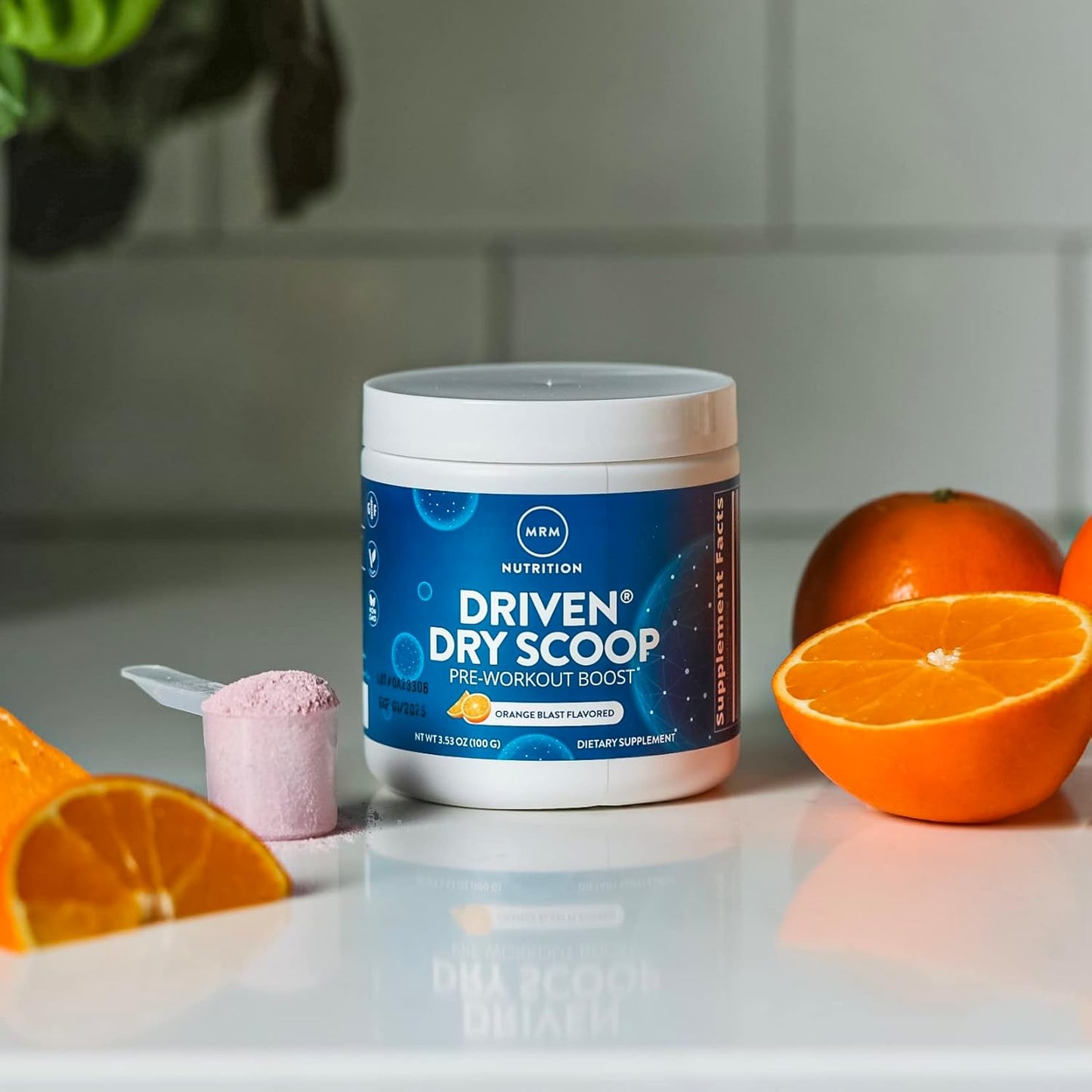 MRM Nutrition Driven™ Orange Blast Dry Scoop Pre-Workout Powder with Pure Ingredients for Muscle, Hydration, and Energy | Vegan, Gluten-Free | 15 Servings