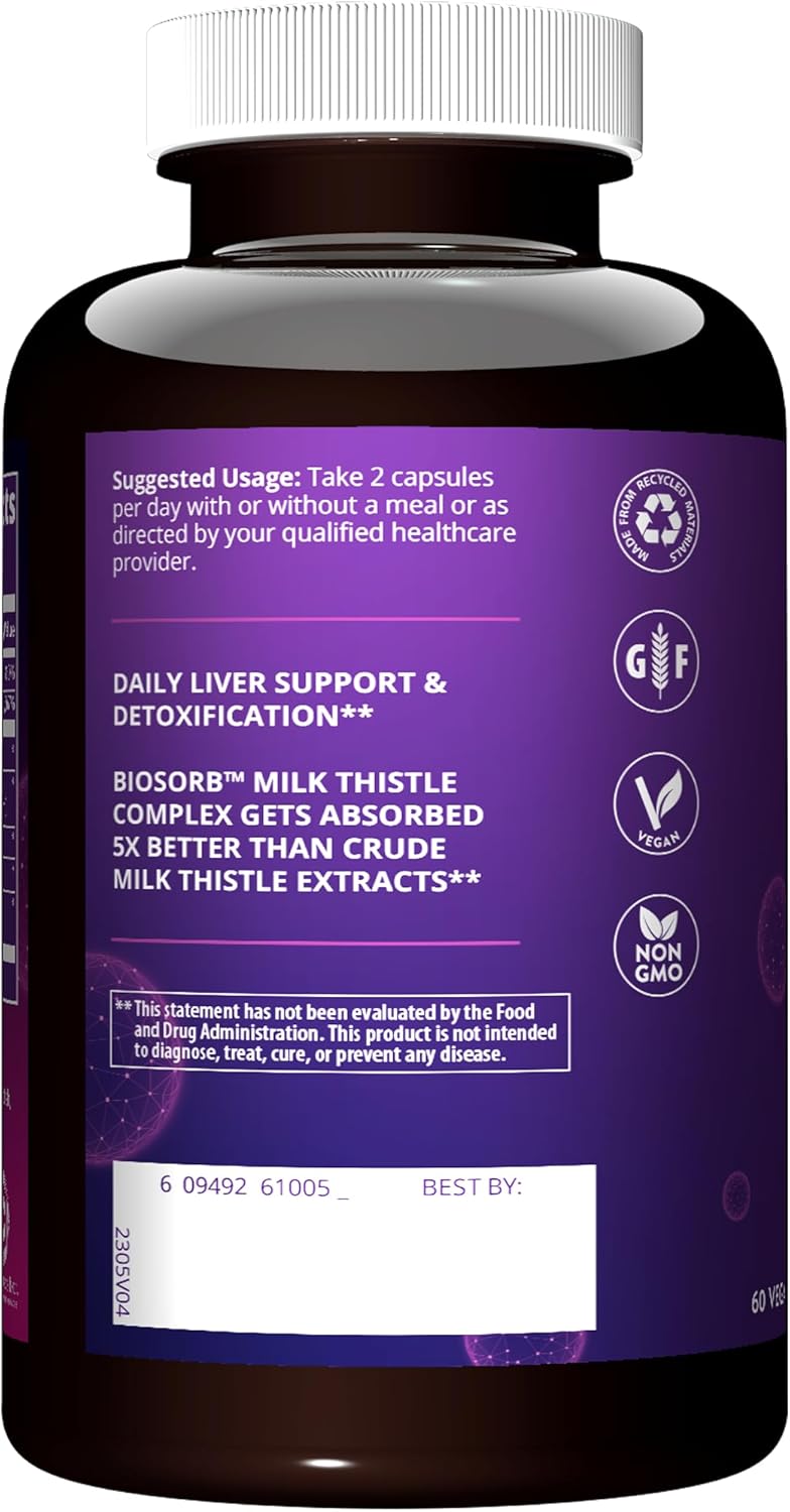 MRM Nutrition Liver X Supplement - 60 Vegan Capsules for Liver Health
