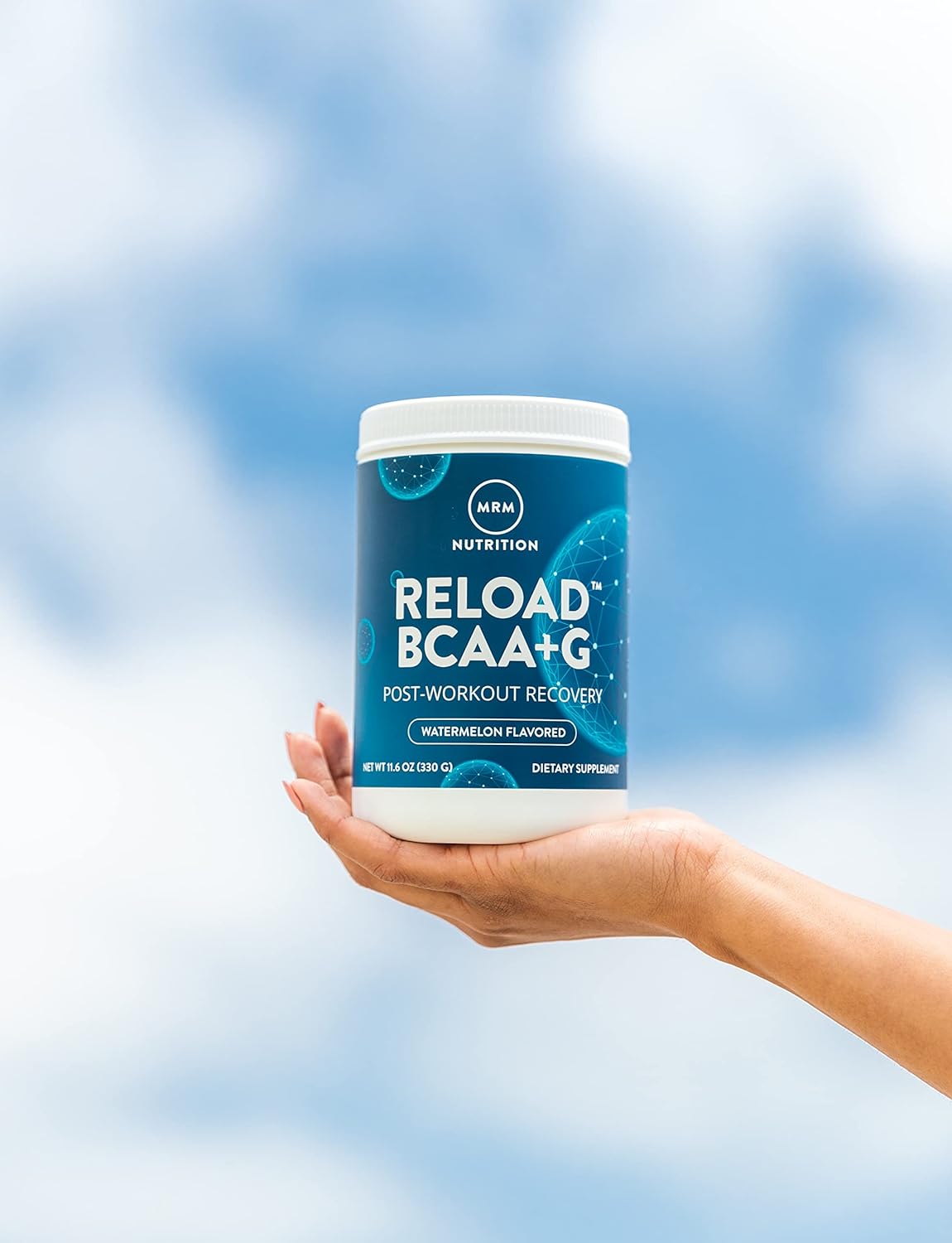 MRM Nutrition Reload BCAA+G Post-Workout Recovery Watermelon Flavor 9.6g Amino Acids CarnoSyn Muscle Recovery Keto Friendly 840g