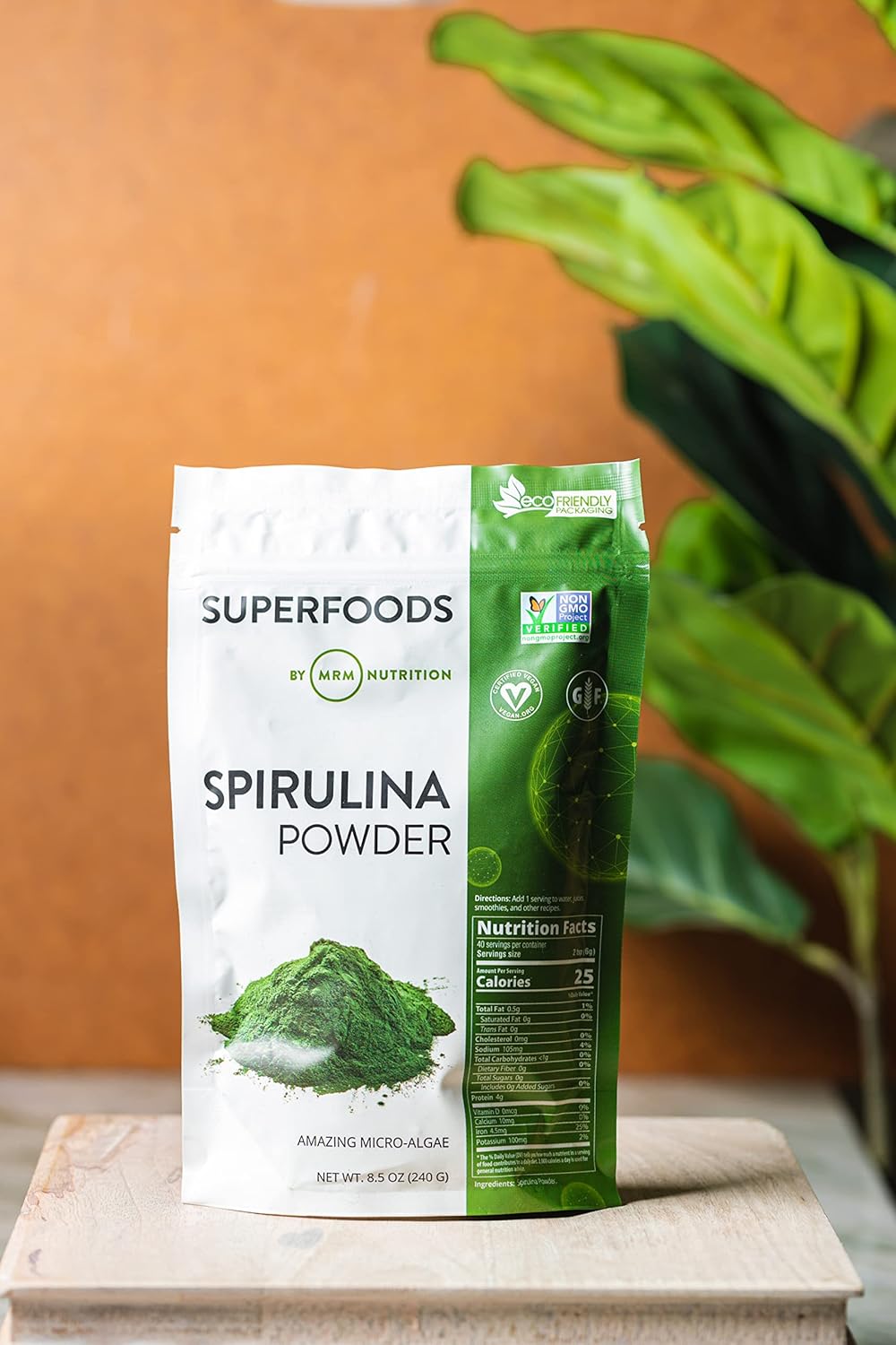 MRM Spirulina Powder: Superfood Plant Protein, Gluten-Free, Vegan | 40 Servings, 8.5 oz.