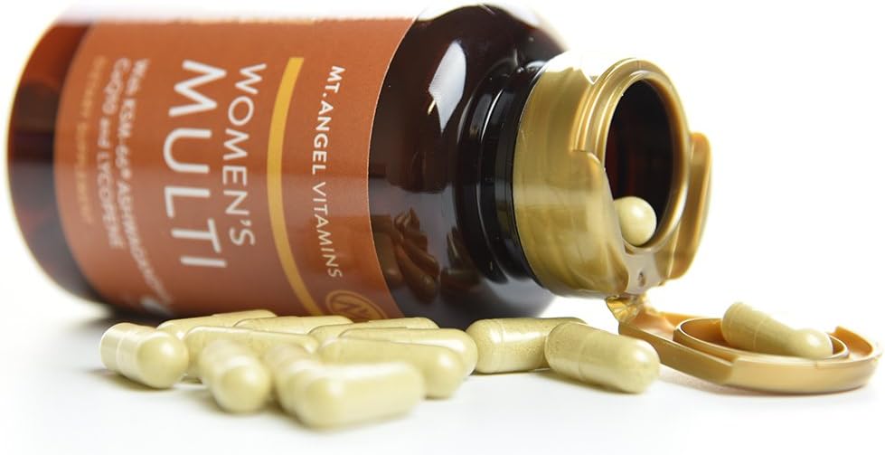 Mt. Angel Vitamins Daily Women's Multivitamin with Iron, Calcium, KSM-66 Ashwagandha - 60 Count Capsules