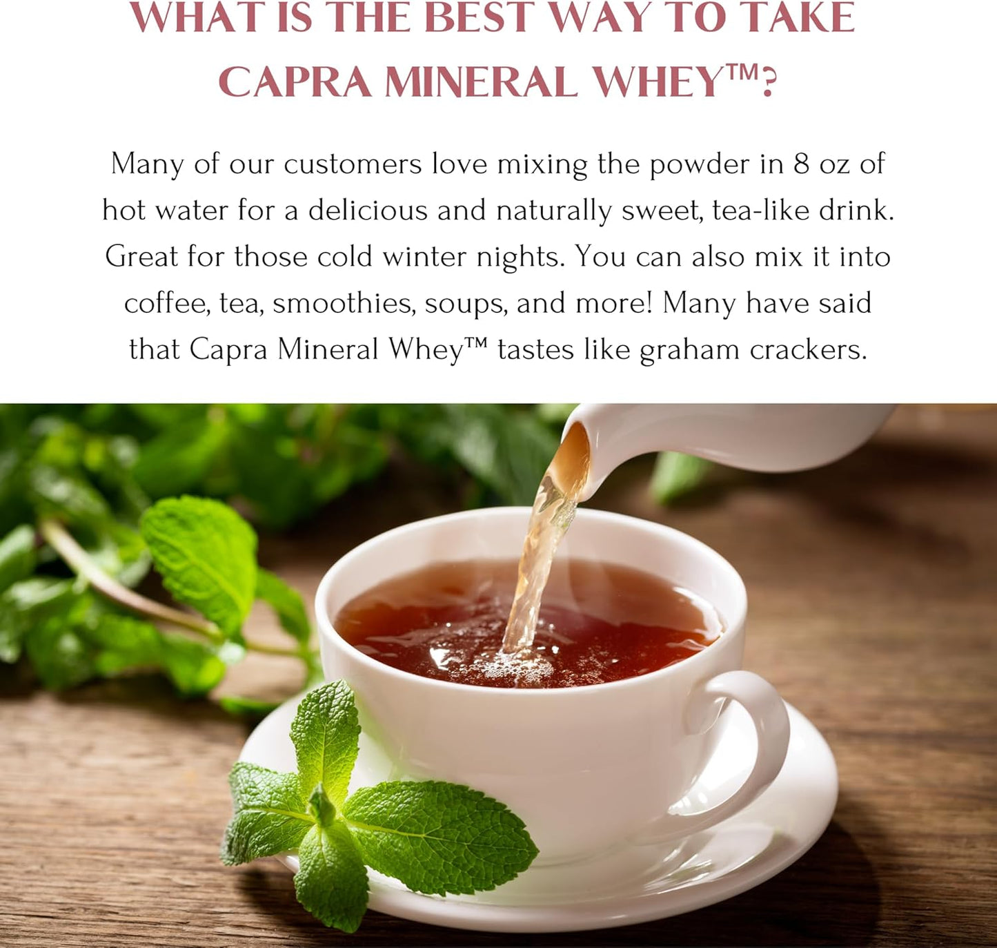 Mt. Capra Mineral Whey: Whole Food Electrolyte Powder from Goat Milk Whey - 14 Servings