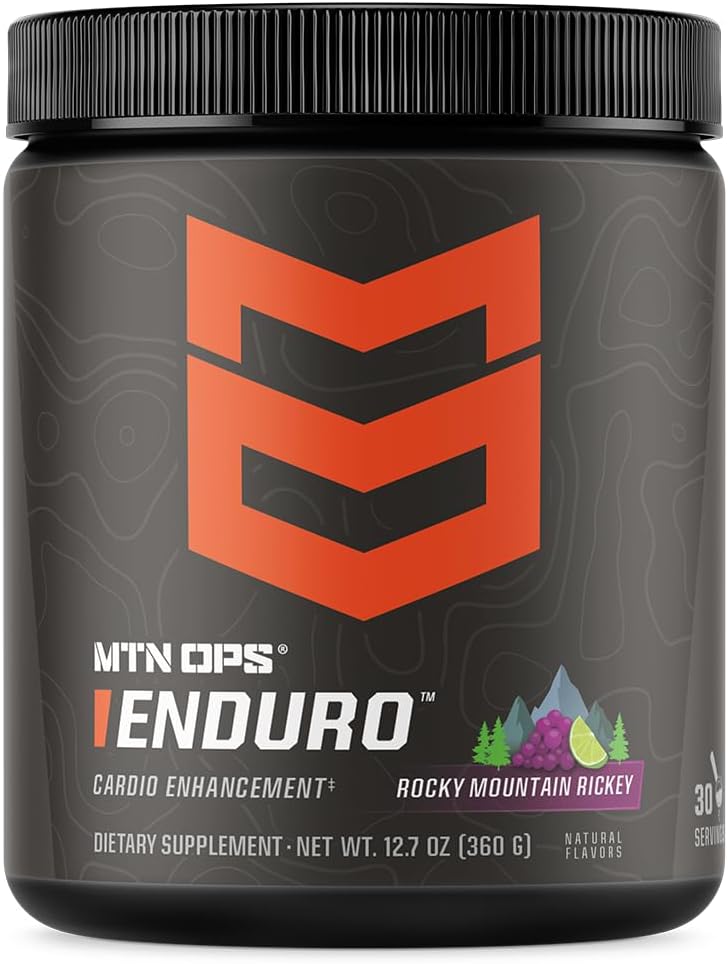 MTN OPS Enduro Nitric Oxide Pre Workout Supplement - Caffeine Free, Magnesium Citrate, L Arginine, L Citrulline, 30 Servings