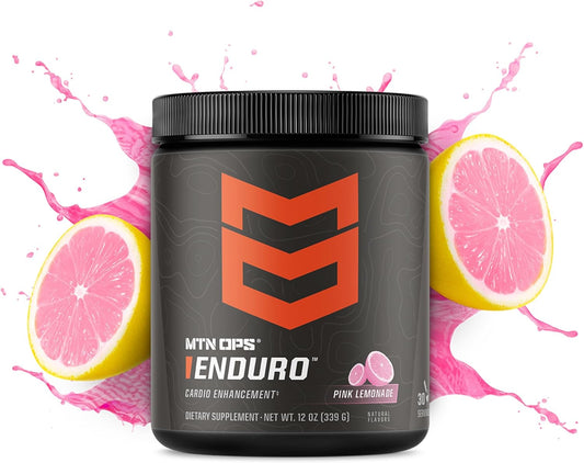 MTN OPS Enduro Nitric Oxide Supplement & Stim-Free Pre Workout - Pink Lemonade - 30 Servings - Magnesium Citrate, Beet Root, Niacinamide, L Arginine, L Citrulline