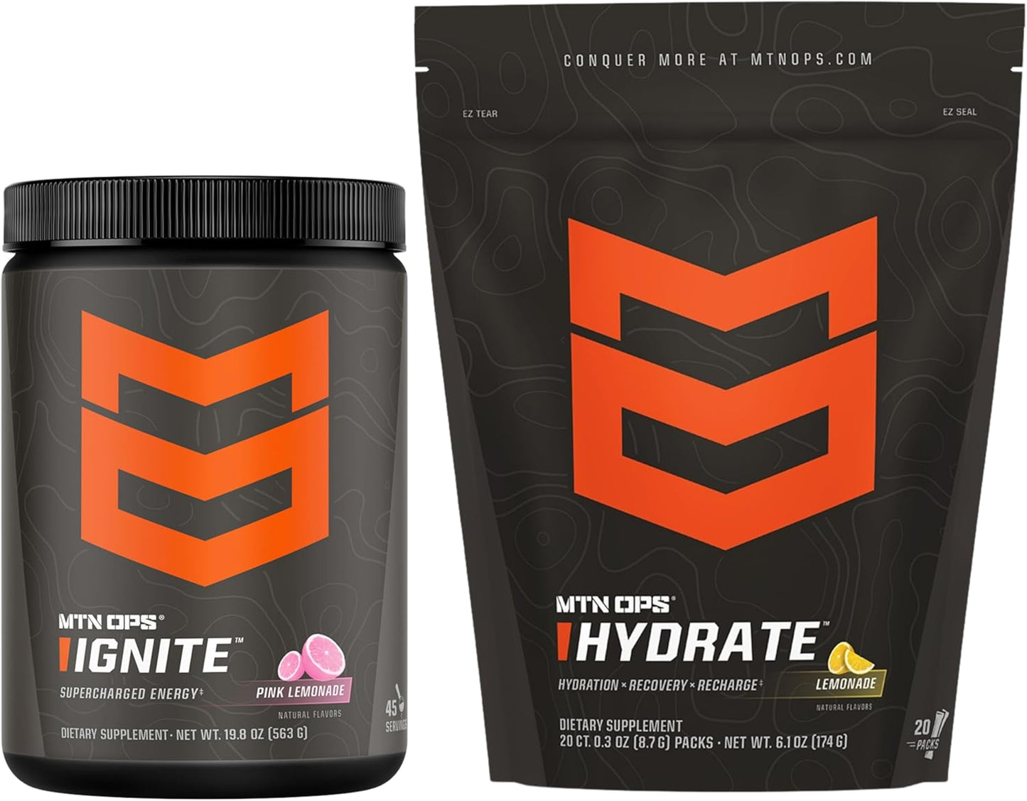 MTN OPS Ignite and Hydrate Lemonade Bundle - Pink Lemonade Flavor