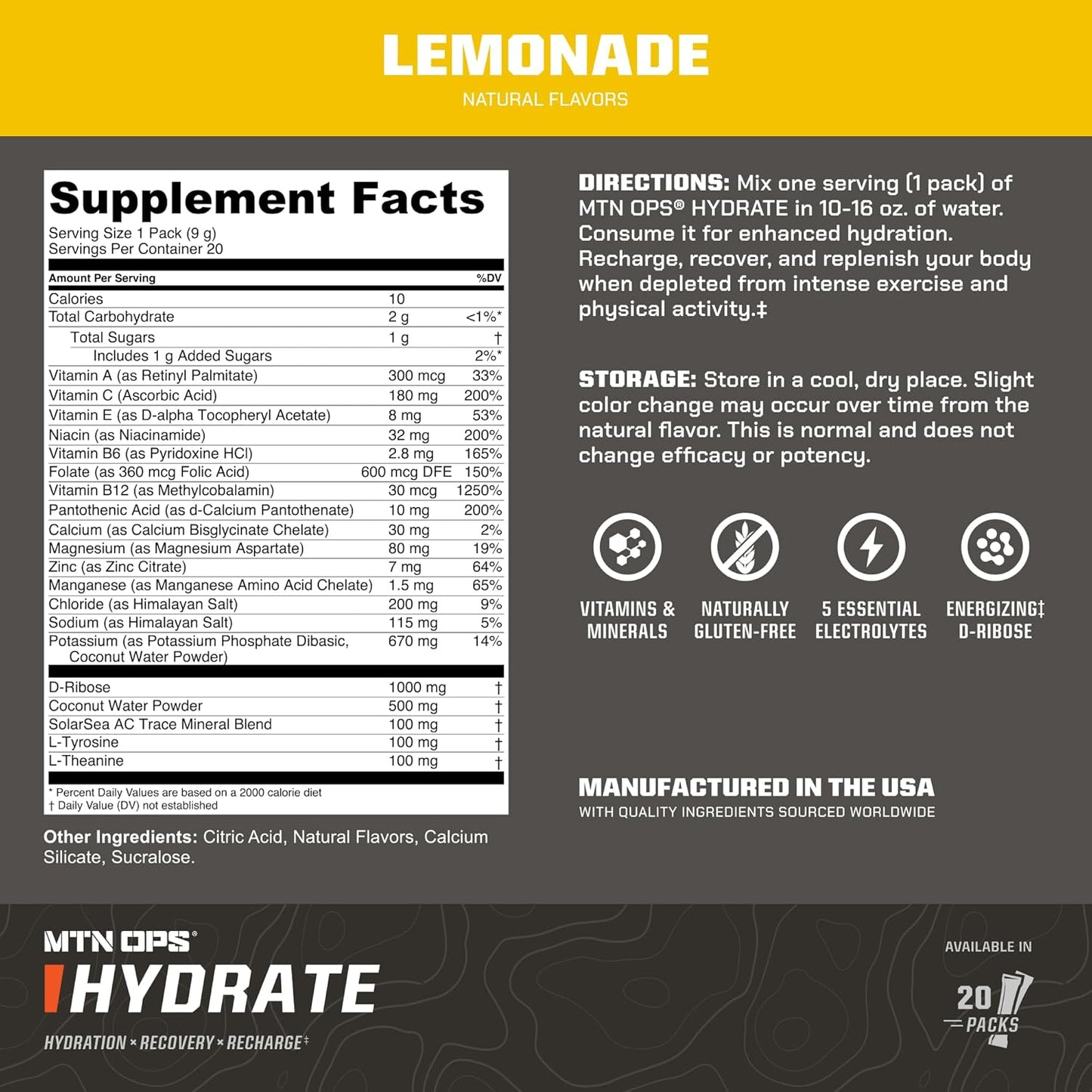 MTN OPS Ignite and Hydrate Lemonade Bundle - Pink Lemonade Flavor