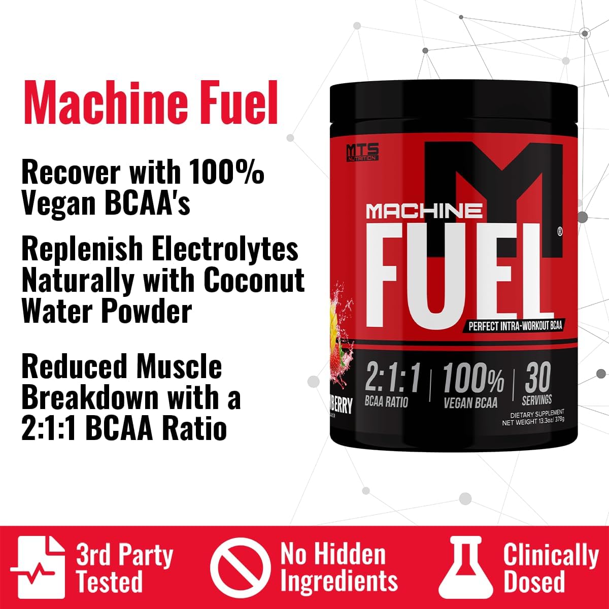 MTS Nutrition Machine Fuel Circus Juice: Vegan Hydration Supplement for Recovery and Refueling (30 Servings)