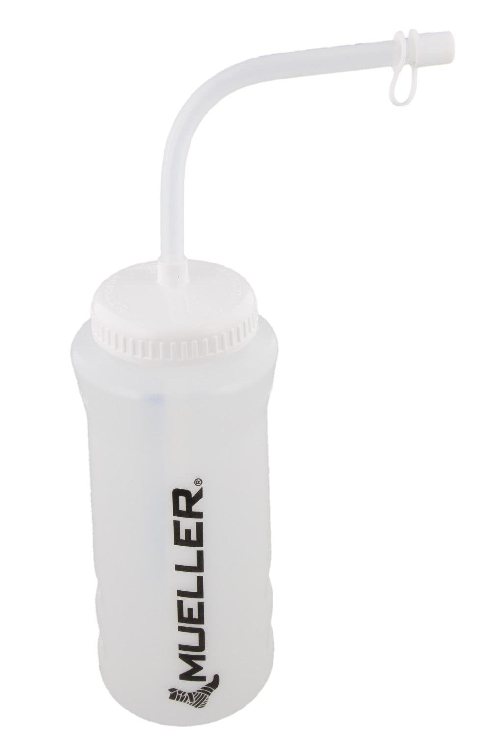 Mueller Quart Water Bottle with Straw - Natural Color and Black Lettering