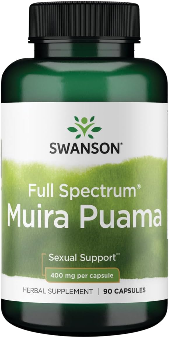 Muira Puama Root Supplement for Sexual Health & Libido Boost - 400mg, 90 Capsules for Men & Women by Swanson