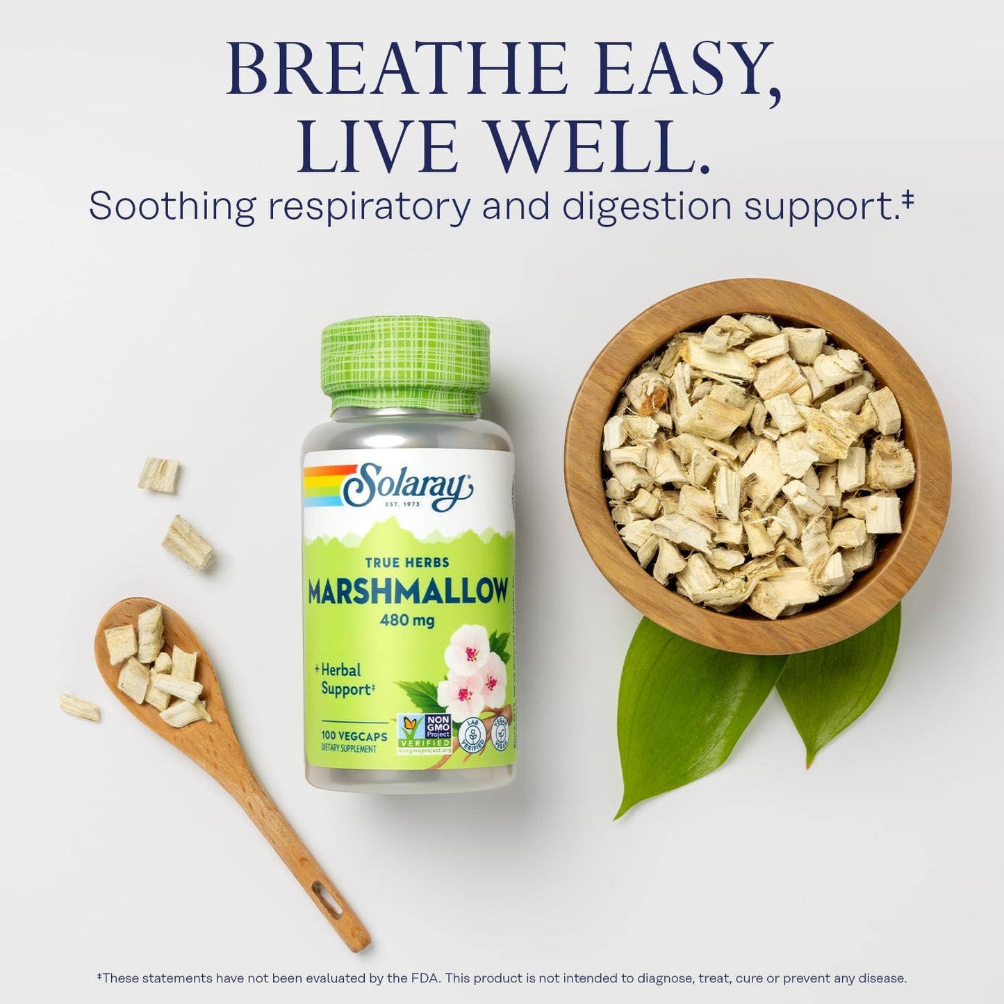 Mullein Leaf and Marshmallow Root Wellness Bundle - High Mucilage Soluble Fiber Herbs for Soothing Support - Vegan, Non-GMO, Lab Verified - 200/100 VegCaps