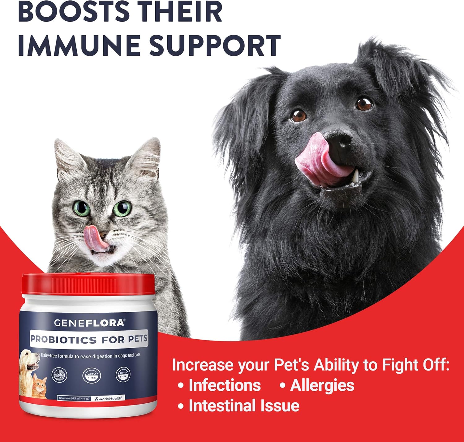 Multi-Species Digestive Enzymes and Probiotics for Pets - Enhance Immune Health, Allergy Relief, Fresh Breath, Digestive Regularity