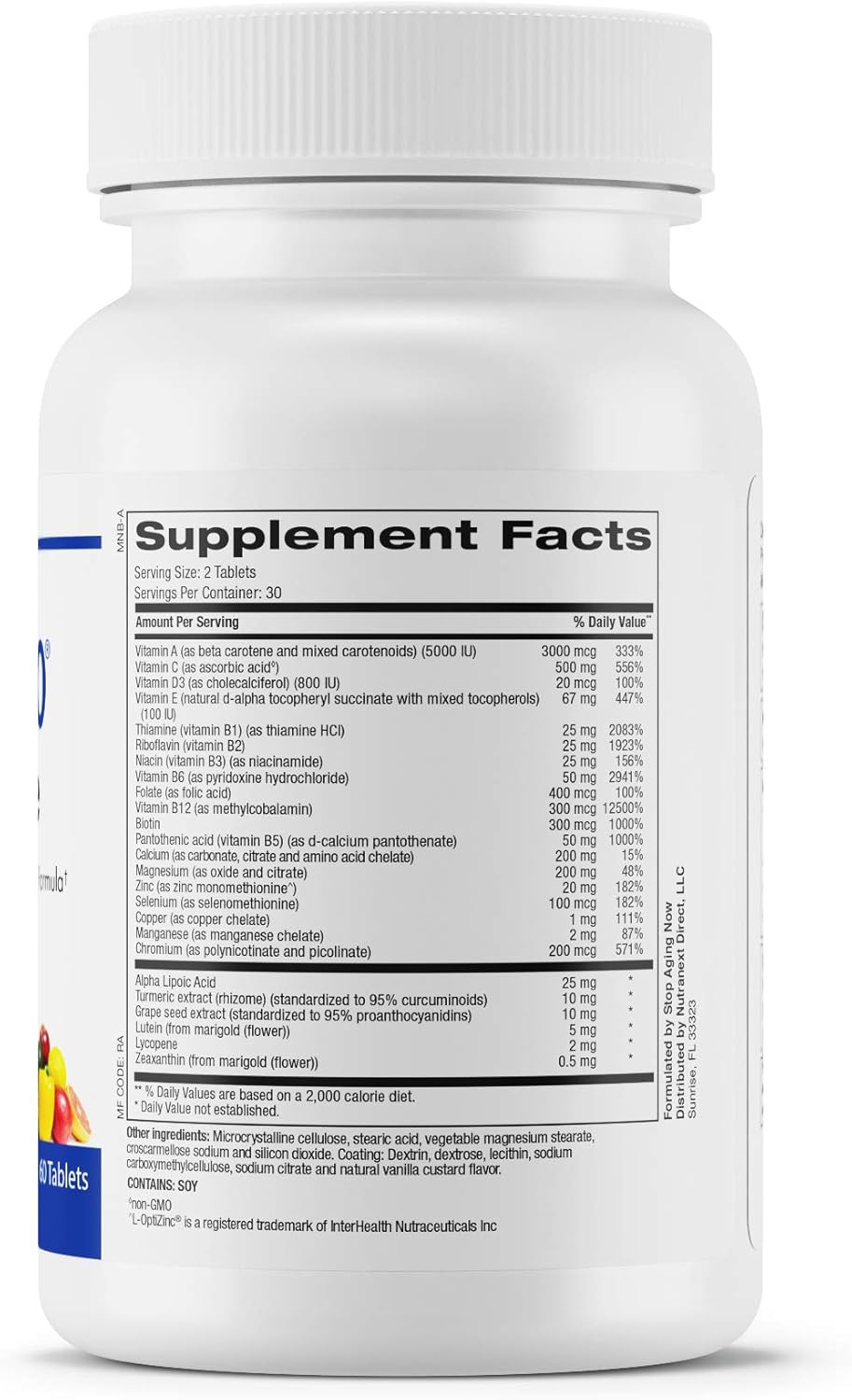Multi360 Complete 2-Per-Day Multivitamin - 25 Essential Vitamins, Minerals, Antioxidants - Immune Support - 60 Tablets