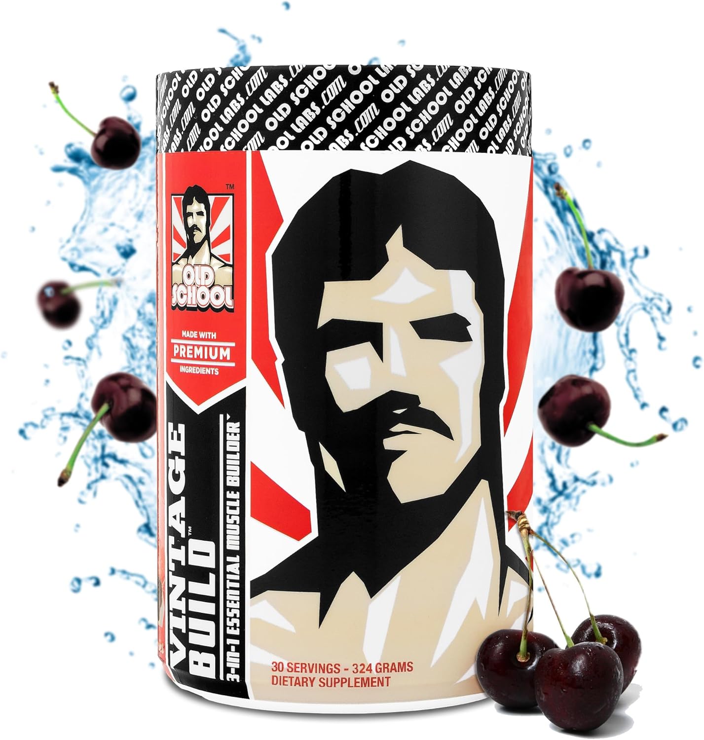 Muscle Building Powder Drink for Post-Workout Recovery - Reduces Soreness, Boosts Strength & Growth - Creatine Monohydrate, BCAAs, L-Glutamine - Black Cherry Flavor - 324g