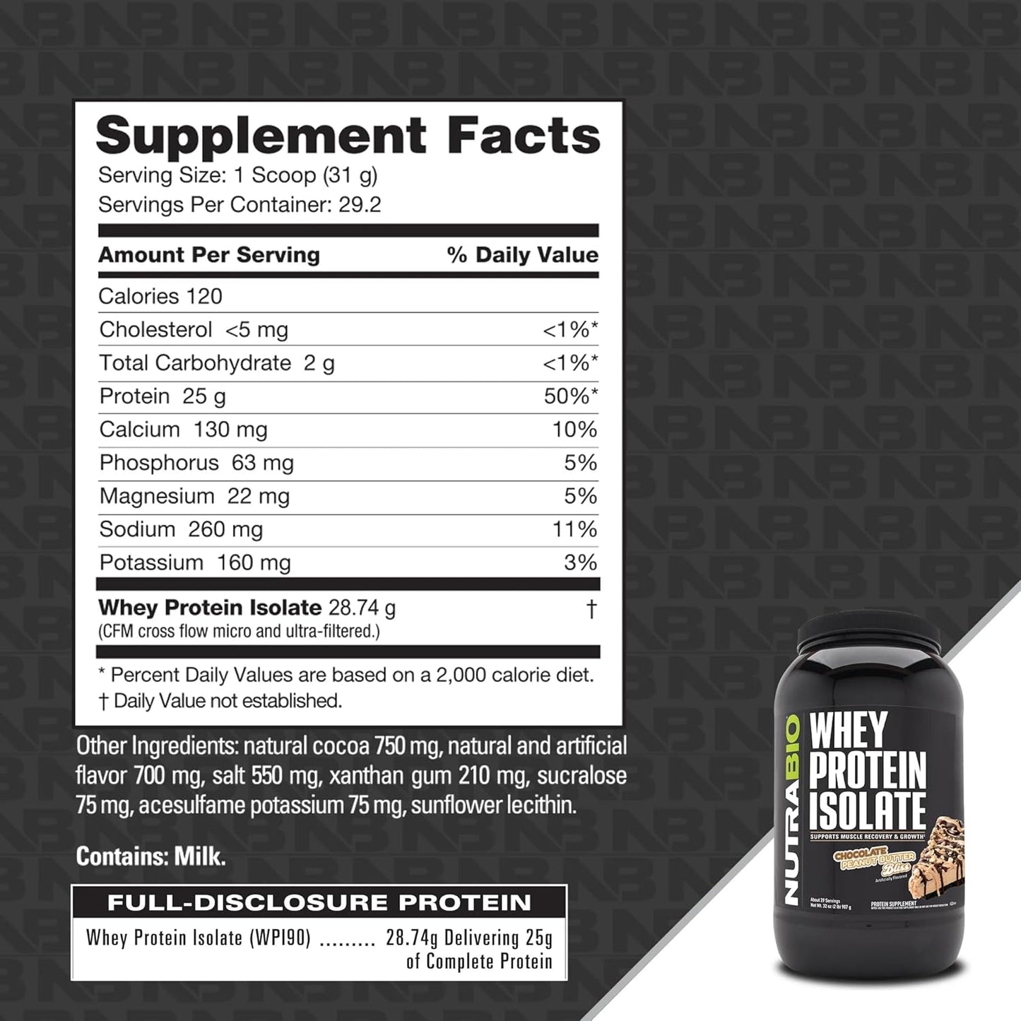 Muscle Energy Bundle: NutraBio Creatine Monohydrate 300g + Whey Protein Isolate Chocolate Peanut Butter - Lean Muscle Growth, Recovery, Strength