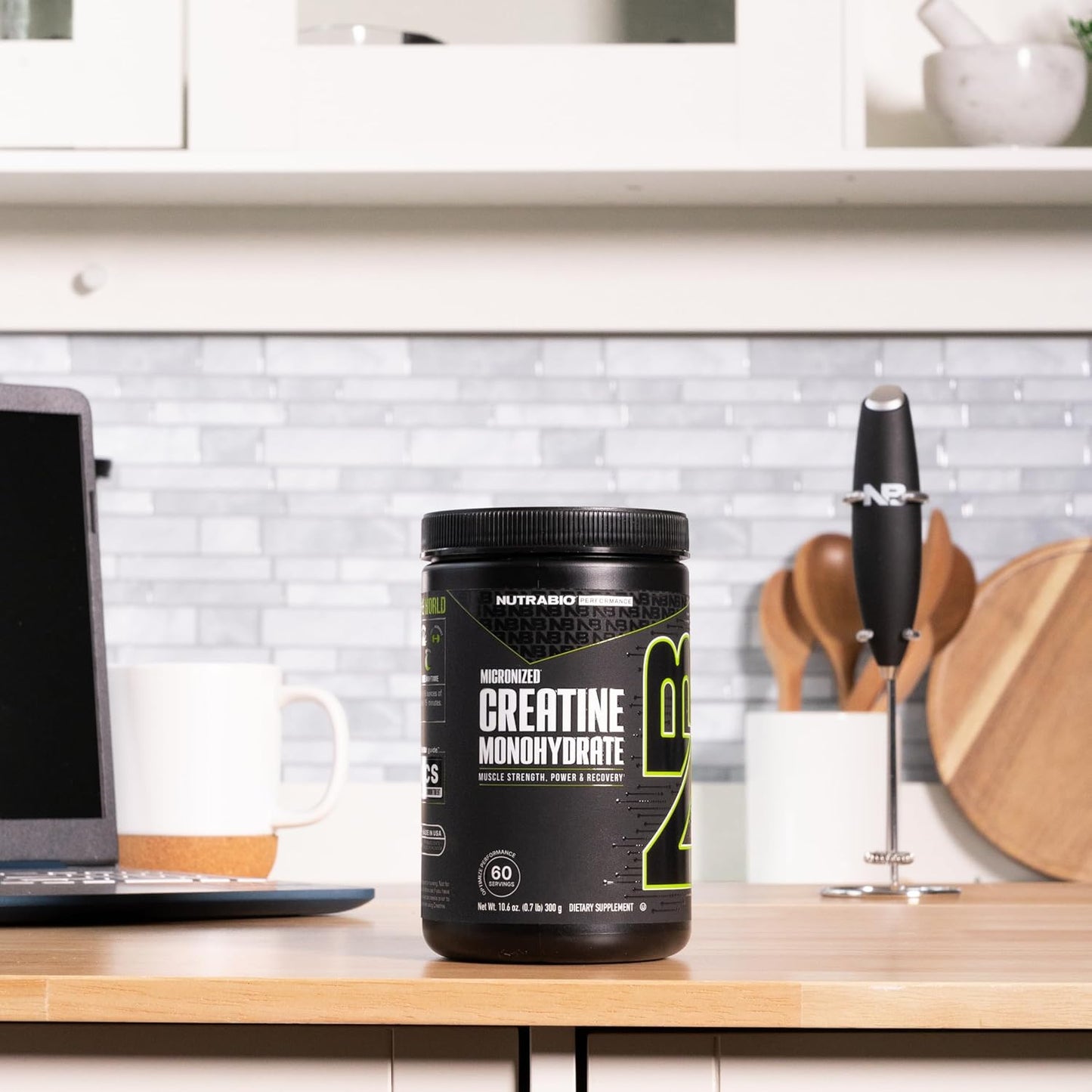 Muscle Energy Bundle: NutraBio Creatine Monohydrate 300g + Whey Protein Isolate Chocolate Peanut Butter - Lean Muscle Growth, Recovery, Strength