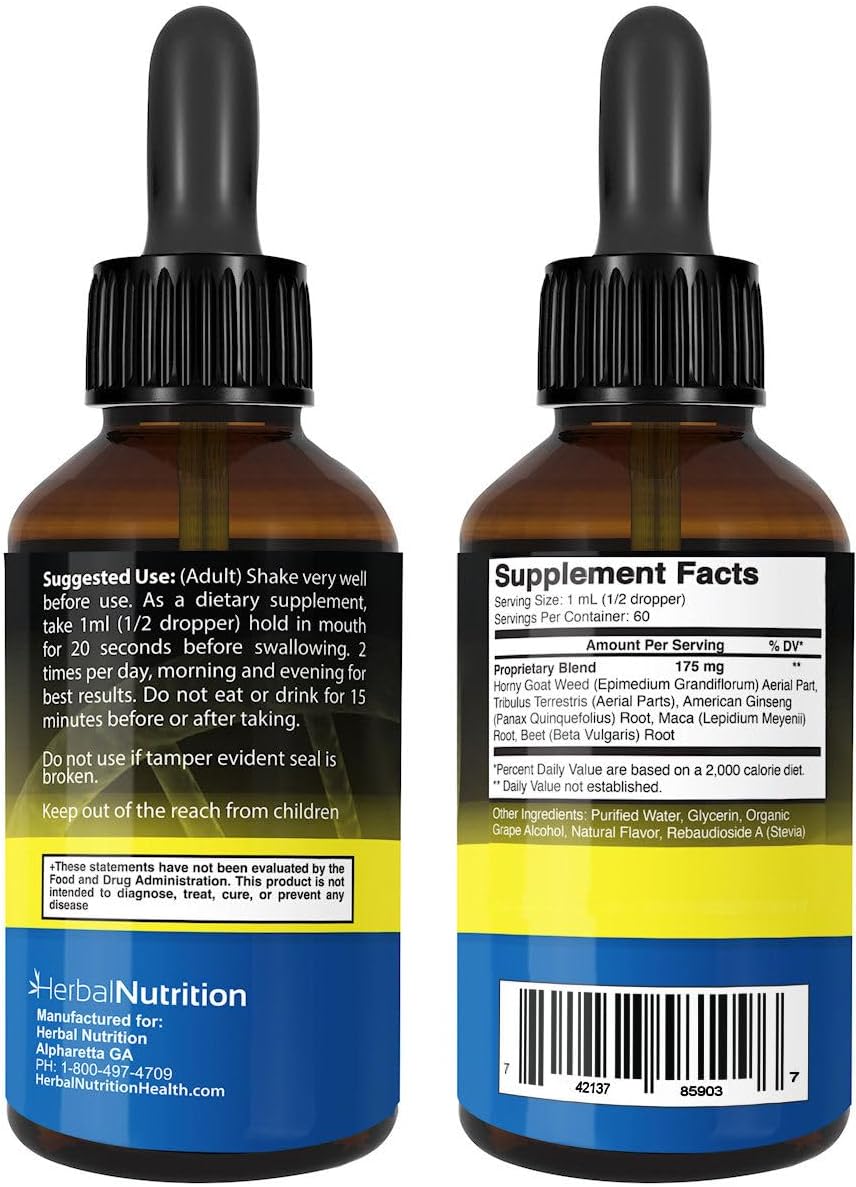 Muscle Force Strength and Endurance Spray Formula - Herbal Nutrition, 2 Bottle Pack, 175mg Growth Formula, 2oz/bottle