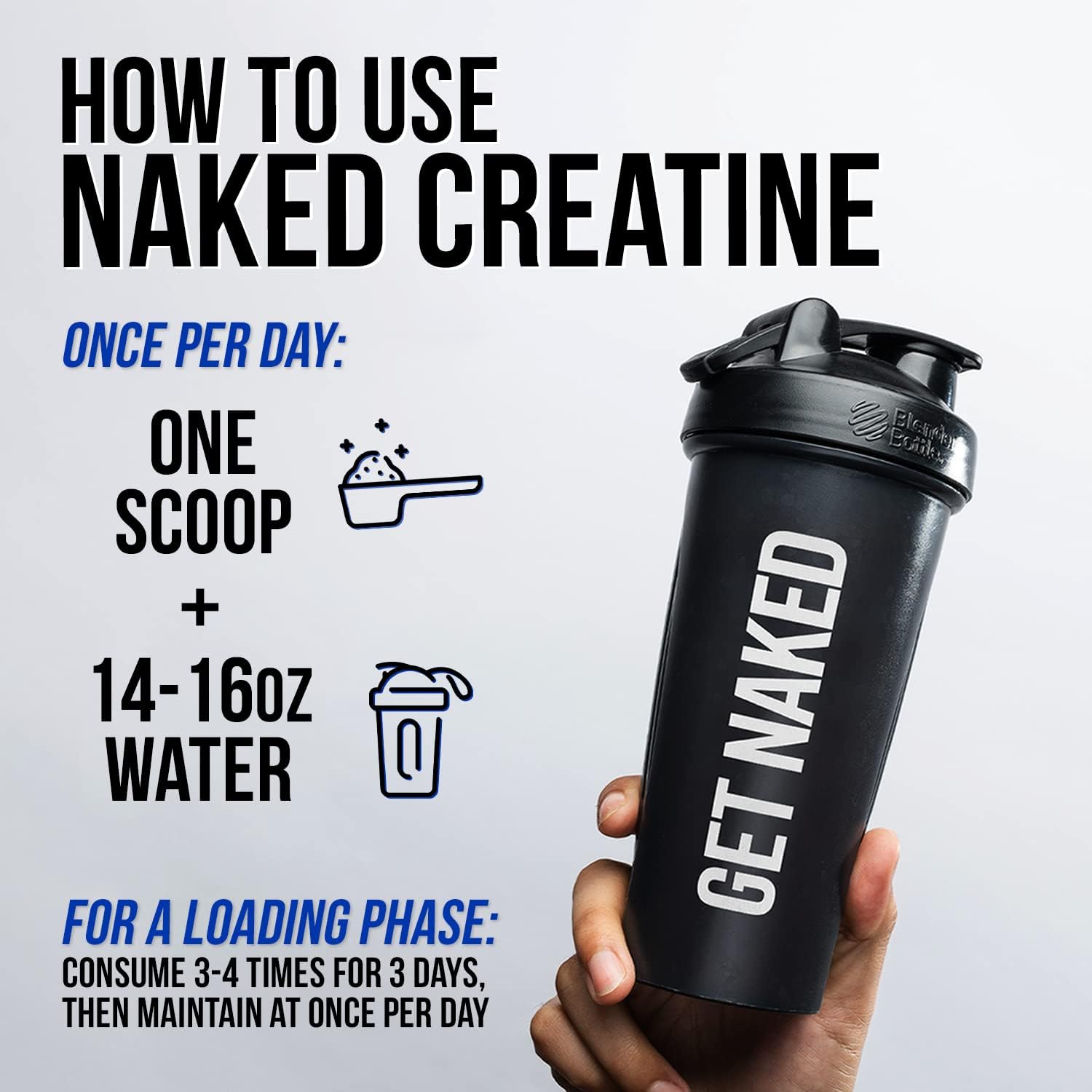 Muscle Growth and Recovery Bundle: Pure Glutamine, Creatine, and BCAAs by Naked Nutrition