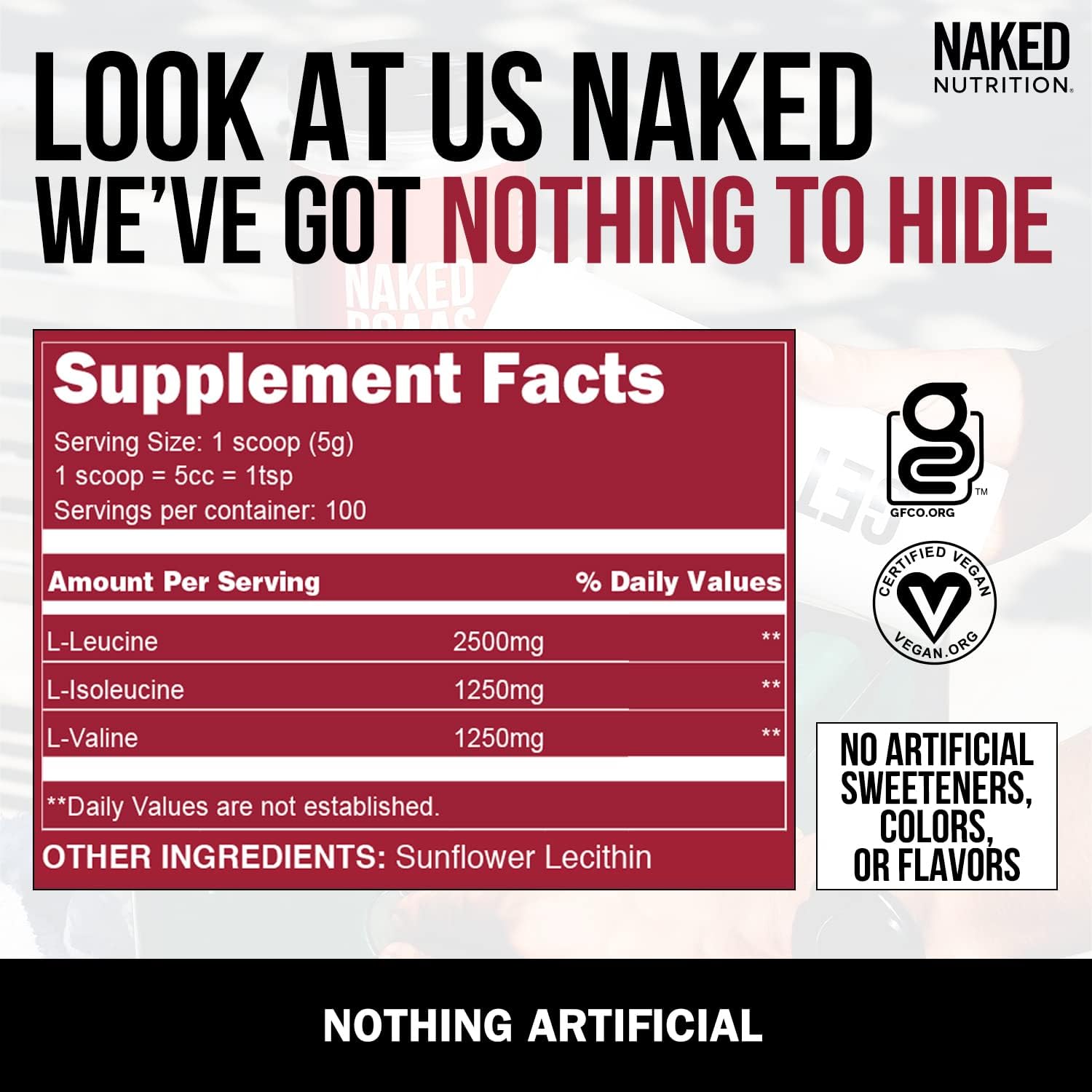 Muscle Growth and Recovery Bundle: Pure Glutamine, Creatine, and BCAAs by Naked Nutrition