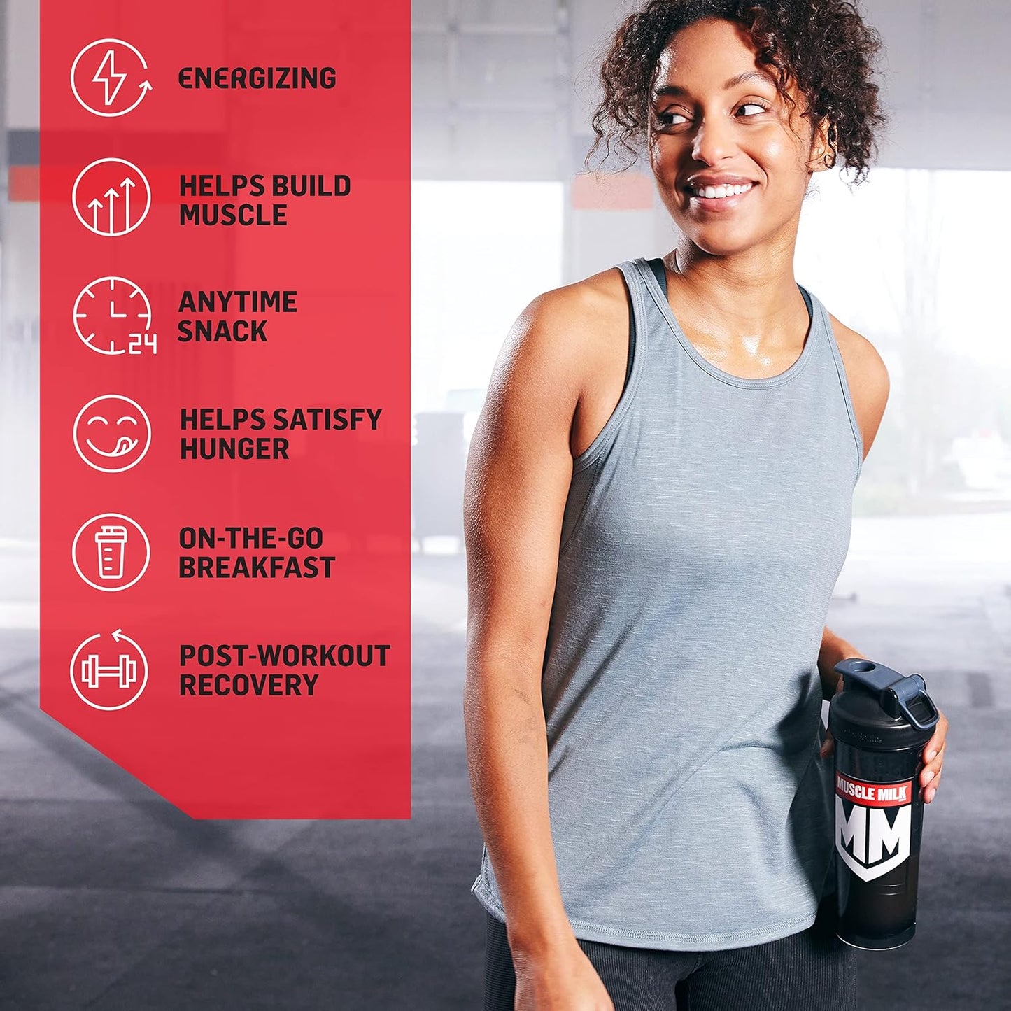 Muscle Milk Genuine Protein Powder, Strawberries ‘N Crème - 1.93 lbs, 12 Servings, 32g Protein, 3g Sugar, NSF Certified, Energizing Snack - Packaging Varies