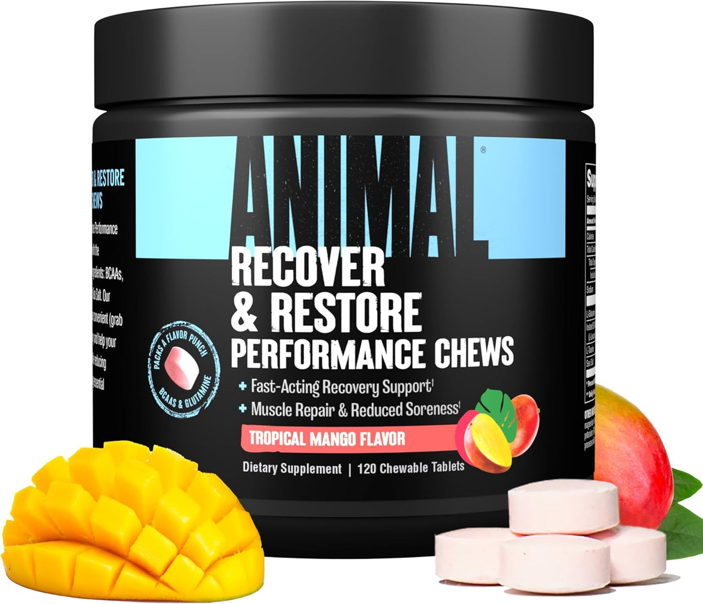 Muscle Recovery Chews with BCAA, Taurine, and Glutamine - Fast-Acting and Convenient for Hydration and Repair