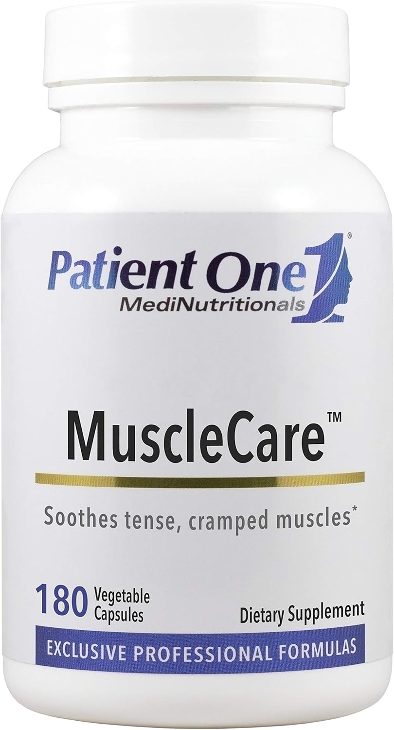 MuscleCare Supplement with Magnesium, Passion Flower, Valerian | Soothe Muscle Cramps & Tension | 180 Capsules