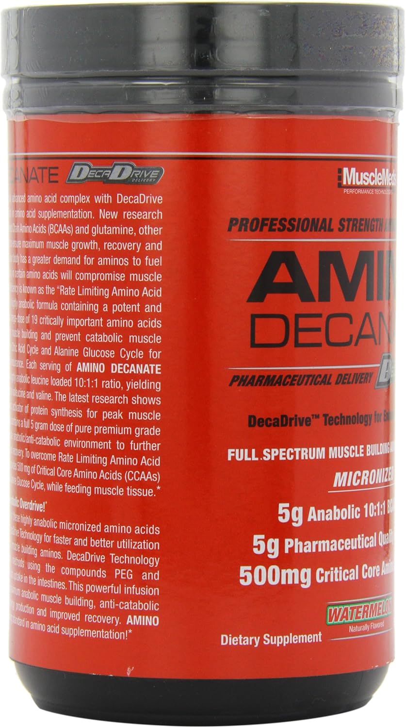 MuscleMeds Amino Decanate Watermelon Flavor 13.3 Oz Supplement