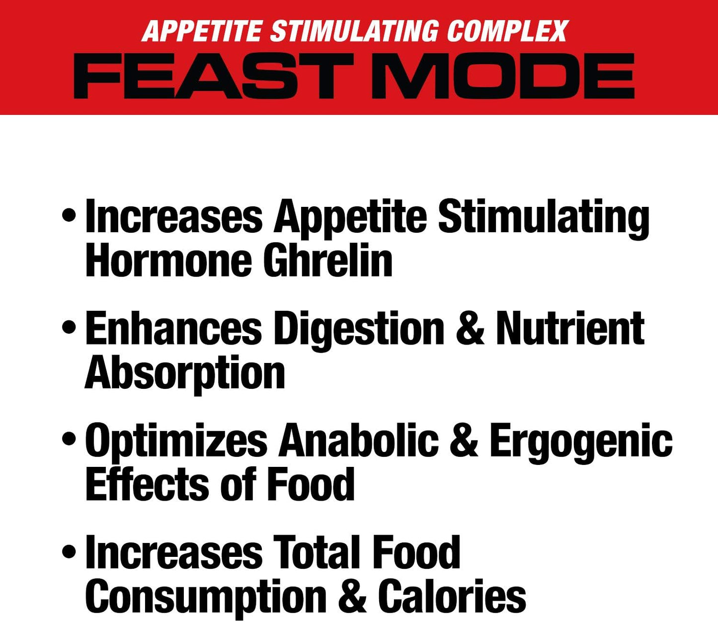 MuscleMeds Feast Mode: Appetite Stimulant Weight Gain Pills with Digestive Enzymes - 90 Capsules, Unflavored