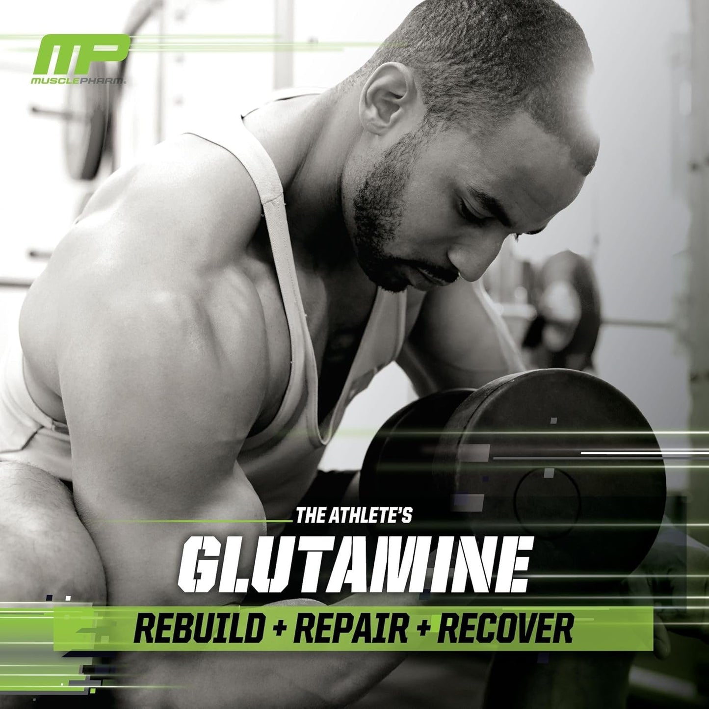 MusclePharm Essentials Glutamine Powder: Post Workout Recovery, Energy, and Gut Health Support - 5g L Glutamine per Serving - Gluten-Free - 60 Servings