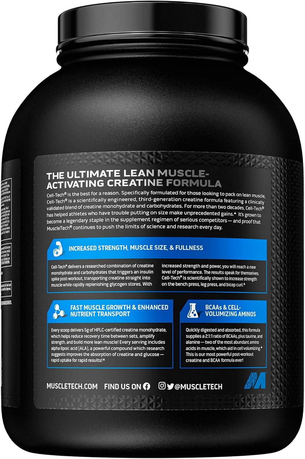 MuscleTech Cell-Tech Creatine Powder and Clear Muscle HMB Supplements Bundle for Muscle Building and Recovery, 6 lbs Powder and 42 Softgels