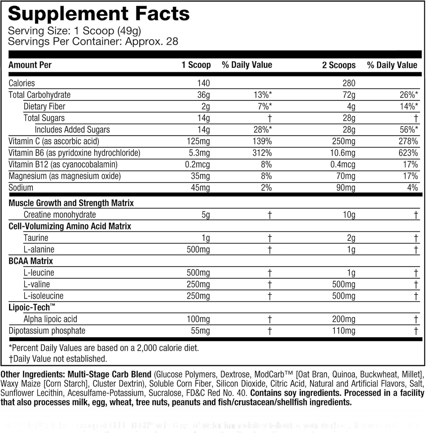 MuscleTech Cell-Tech Creatine Powder for Post-Workout Recovery - Fruit Punch, 3 lbs (27 Servings)