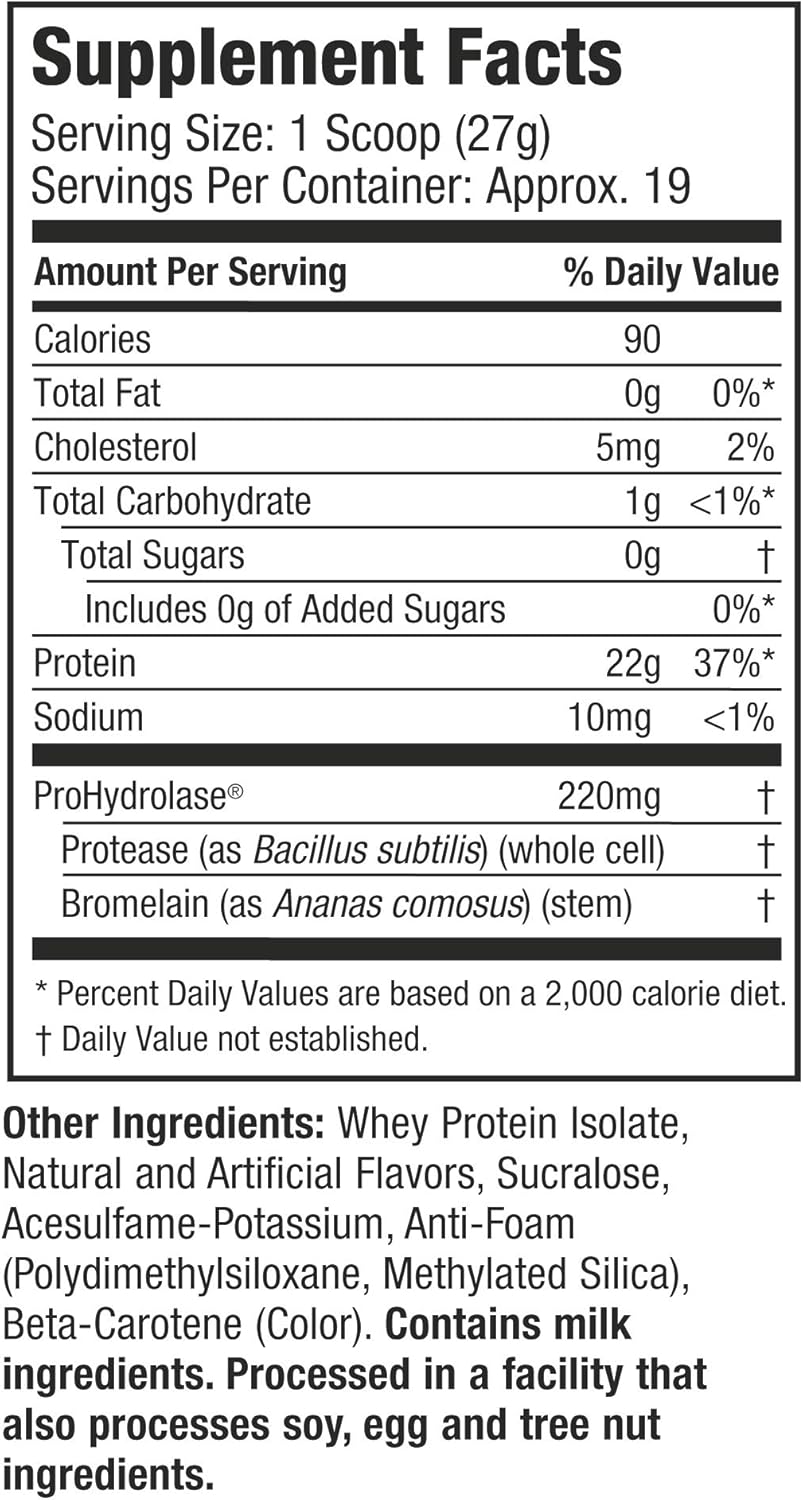 MuscleTech Clear Whey Protein Isolate Powder - Orange Dreamsicle Flavor - 22g Protein, 90 Calories - For Men & Women - 1.1lb (19 Servings)