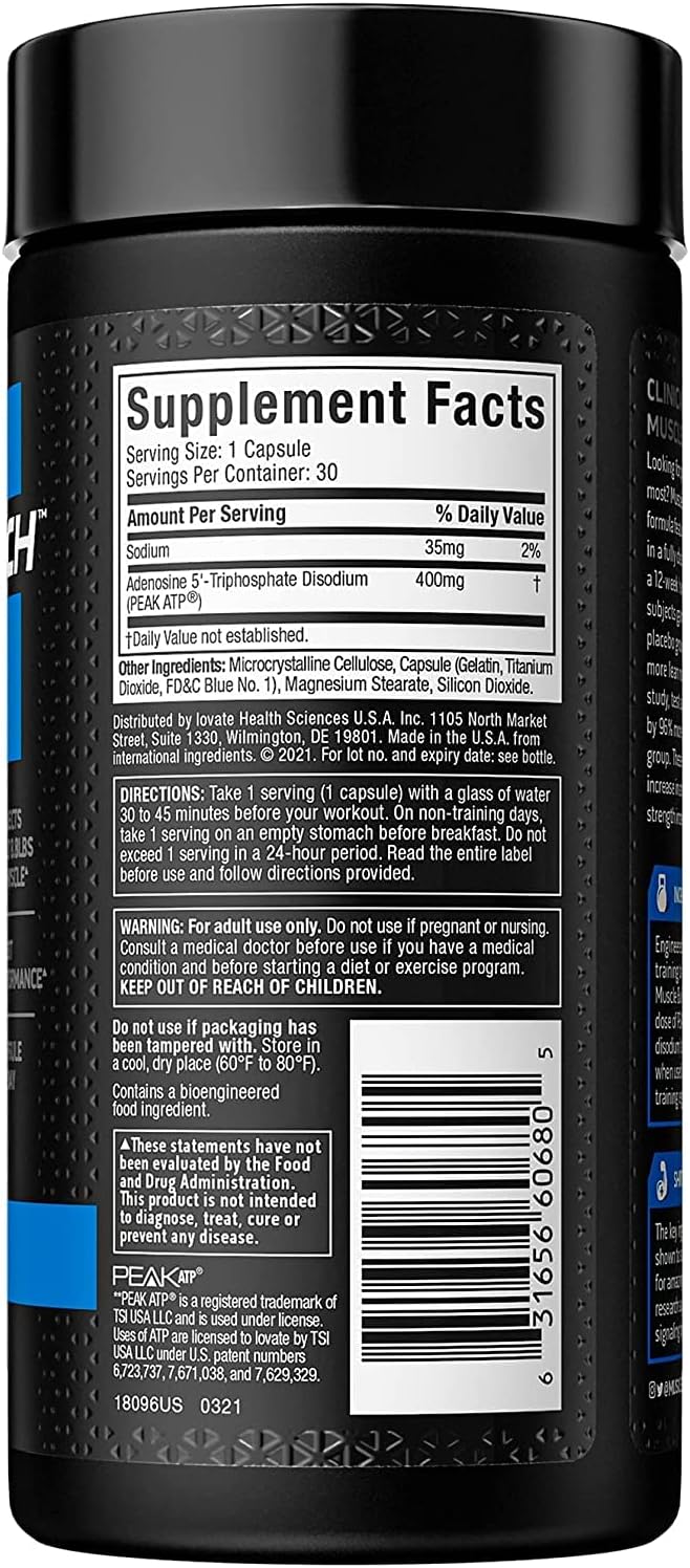 MuscleTech Muscle Builder Bundle: Peak ATP & Clear Muscle HMB, 30 + 42 Count, Ideal for Men & Women for Muscle Building