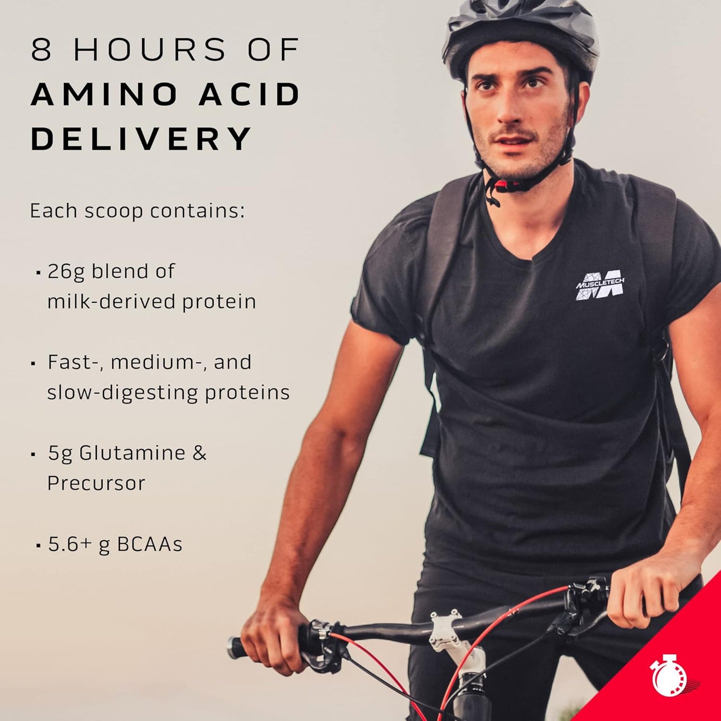 MuscleTech Phase8 Whey & Casein Protein Powder Blend, Chocolate Flavor, 4.6 lbs - 50 Servings, Slow-Release 8-Hour Muscle Builder for Men & Women