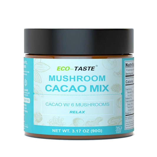Mushroom Cacao Mix with 1000mg Mushroom Extract - Vegan & Gluten-Free Coffee Alternative (3.17oz)