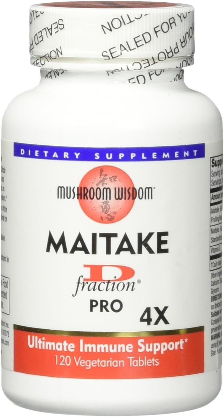 Mushroom Wisdom Maitake D-Fraction Pro Capsules (120 ct) - Immune Support Supplement