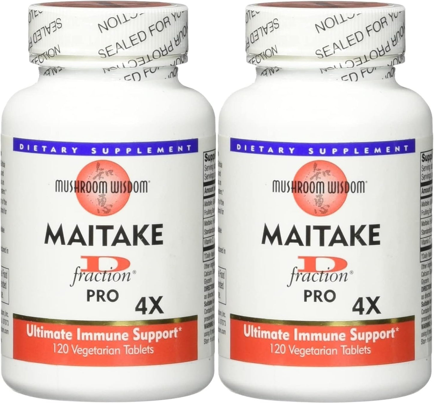 Mushroom Wisdom Maitake D-Fraction Pro Supplement (240 Count, Pack of 2)