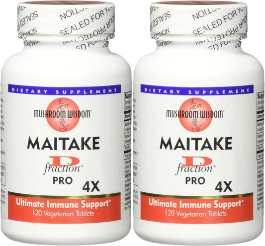 Mushroom Wisdom Maitake D-Fraction Pro Supplement (240 Count, Pack of 2)