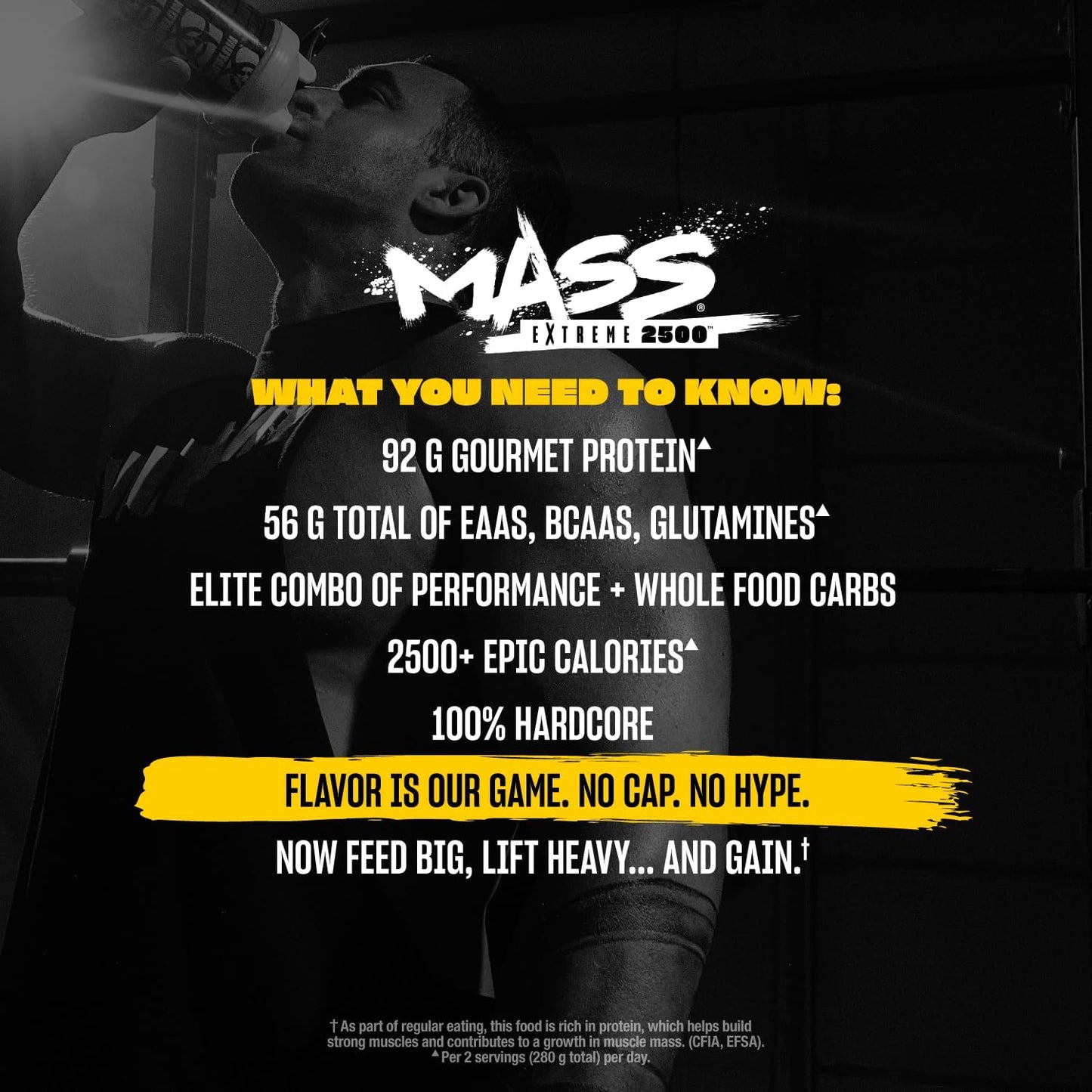 Mutant Mass Extreme Gainer Whey Protein Powder for Muscle Size and Strength - Cookies and Cream Flavor - 12 lbs