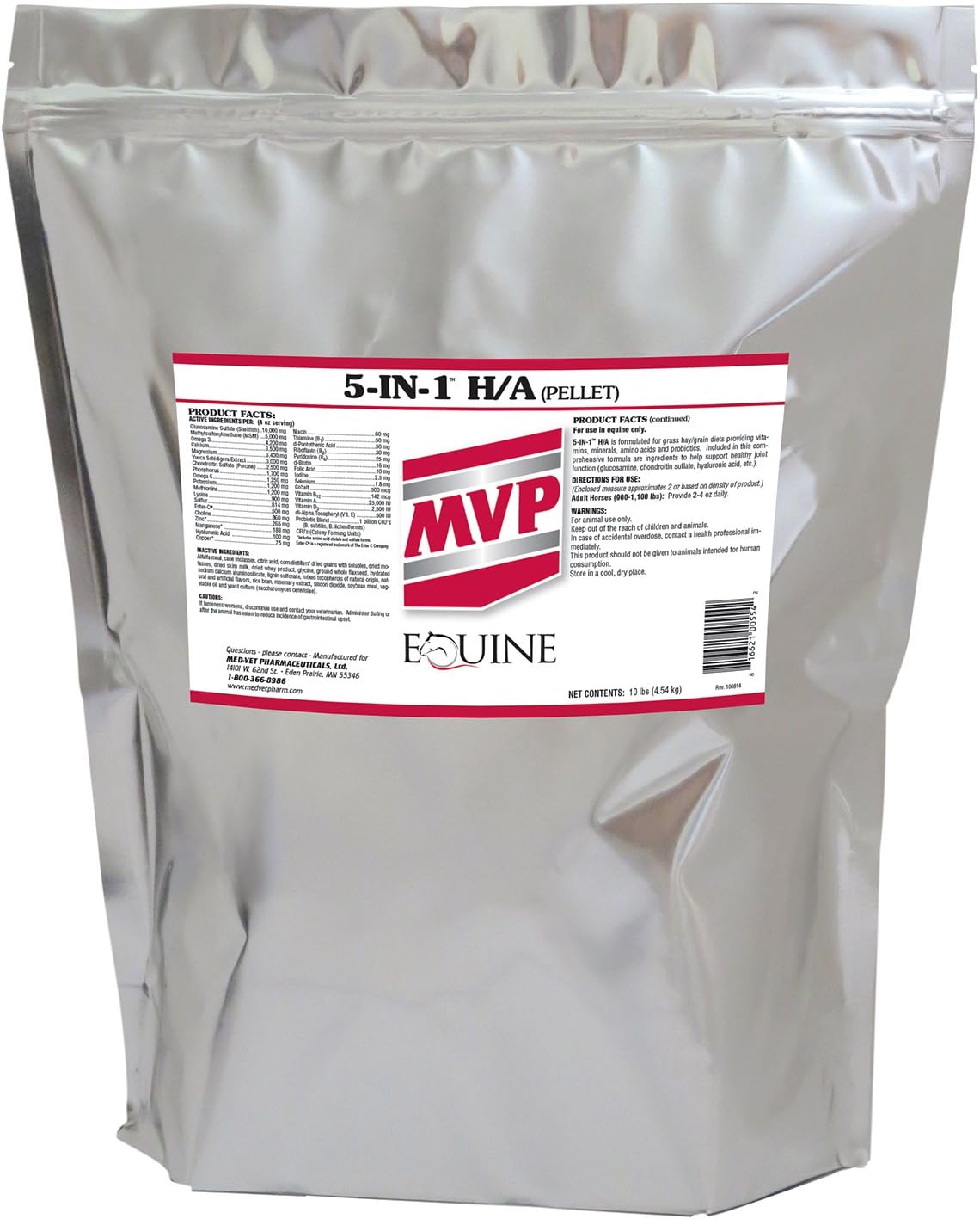 MVP 5-in-1 H/A Supplement for Horses - Complete Support in One Formula (10lb)