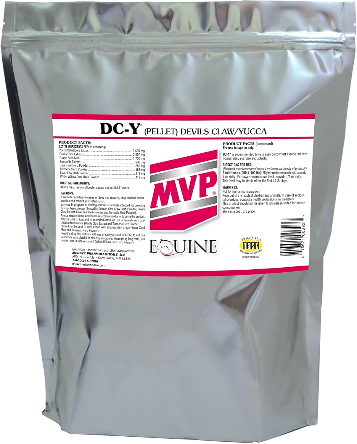 MVP DC-Y (15lb) Helps Reduce Aches and Tenderness in Horses from Daily Activities