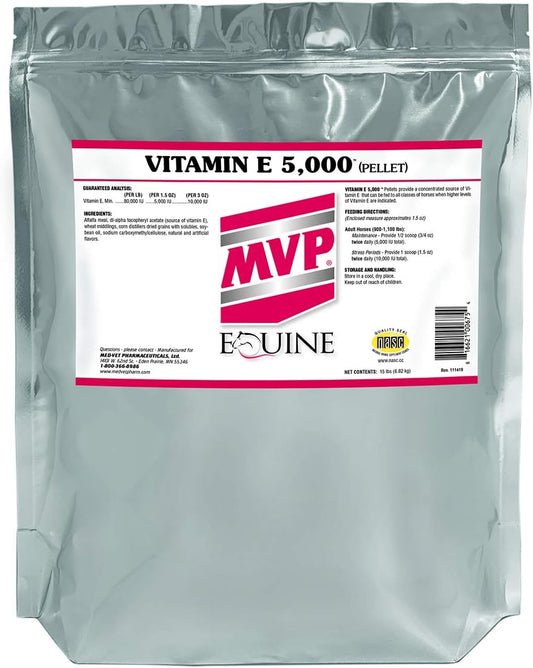 MVP Vitamin E 5,000 (15lb) - Premium Pelleted Supplement for Equine Vitamin E Needs
