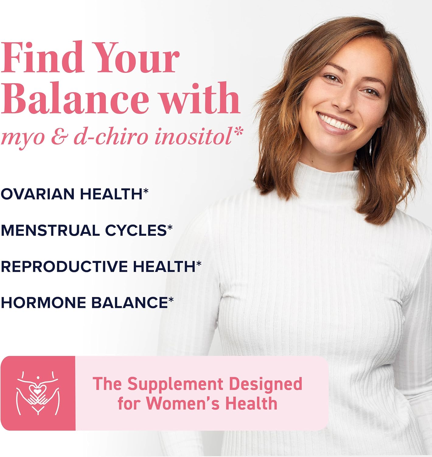 Myo-Inositol & D-Chiro Inositol Supplement for Women's Hormone Balance | Microbeadlets for Menstrual Cycle Regulation & Ovarian Health | 40:1 Ratio | Non-GMO | 120 Ct