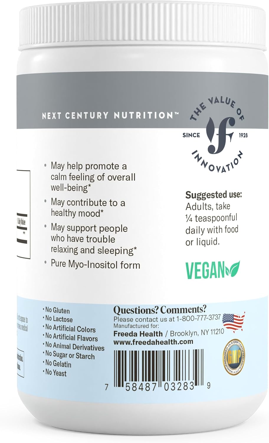 Myo-Inositol Powder for Women: Hormone Balance & Fertility Support - PCOS Supplement with Vitamin B8 - Mood Improvement - 16 oz