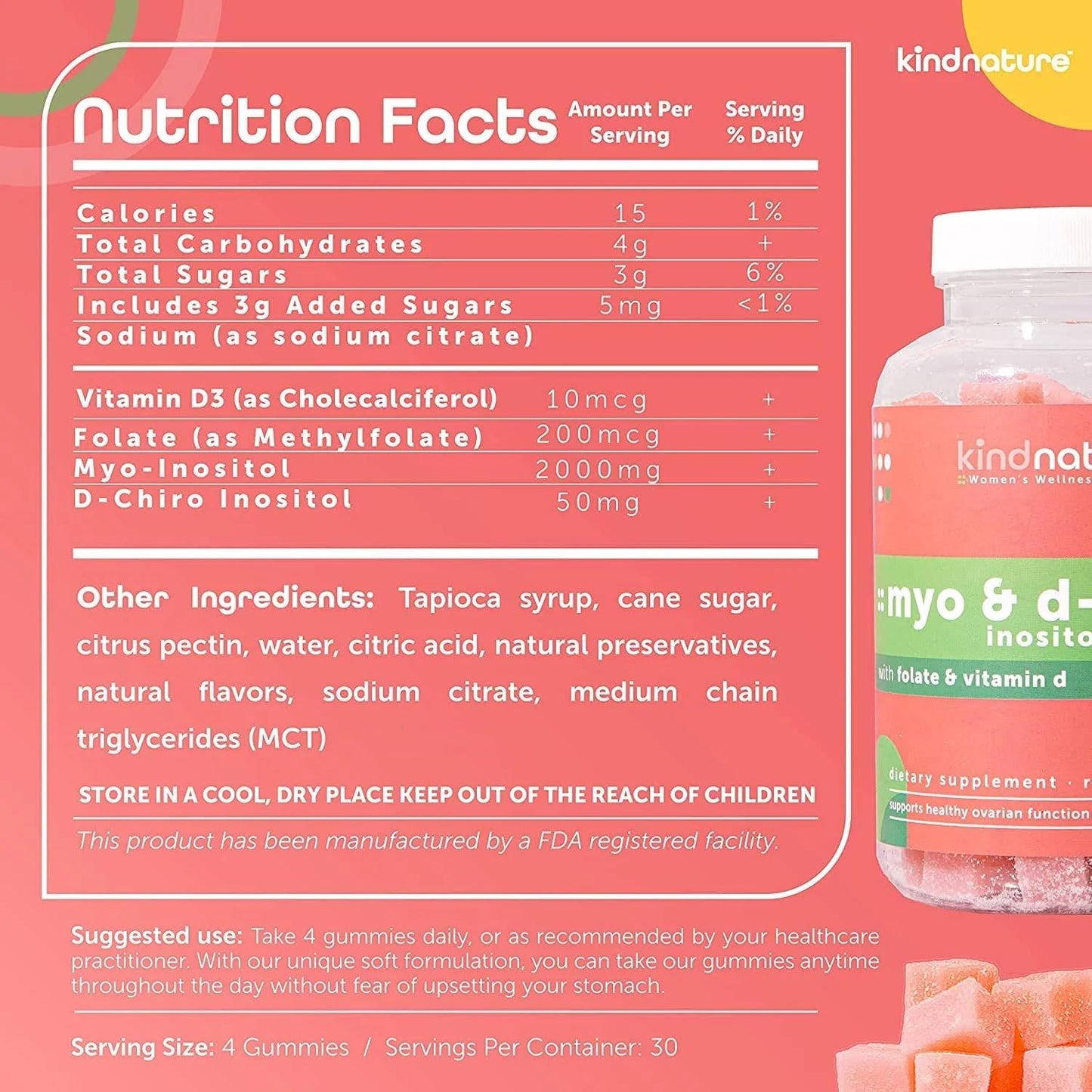 Myo-Inositol & Vitamin B2 Gummies Bundle for Hormonal Balance, Migraine Relief, and Energy Support by Kind Nature