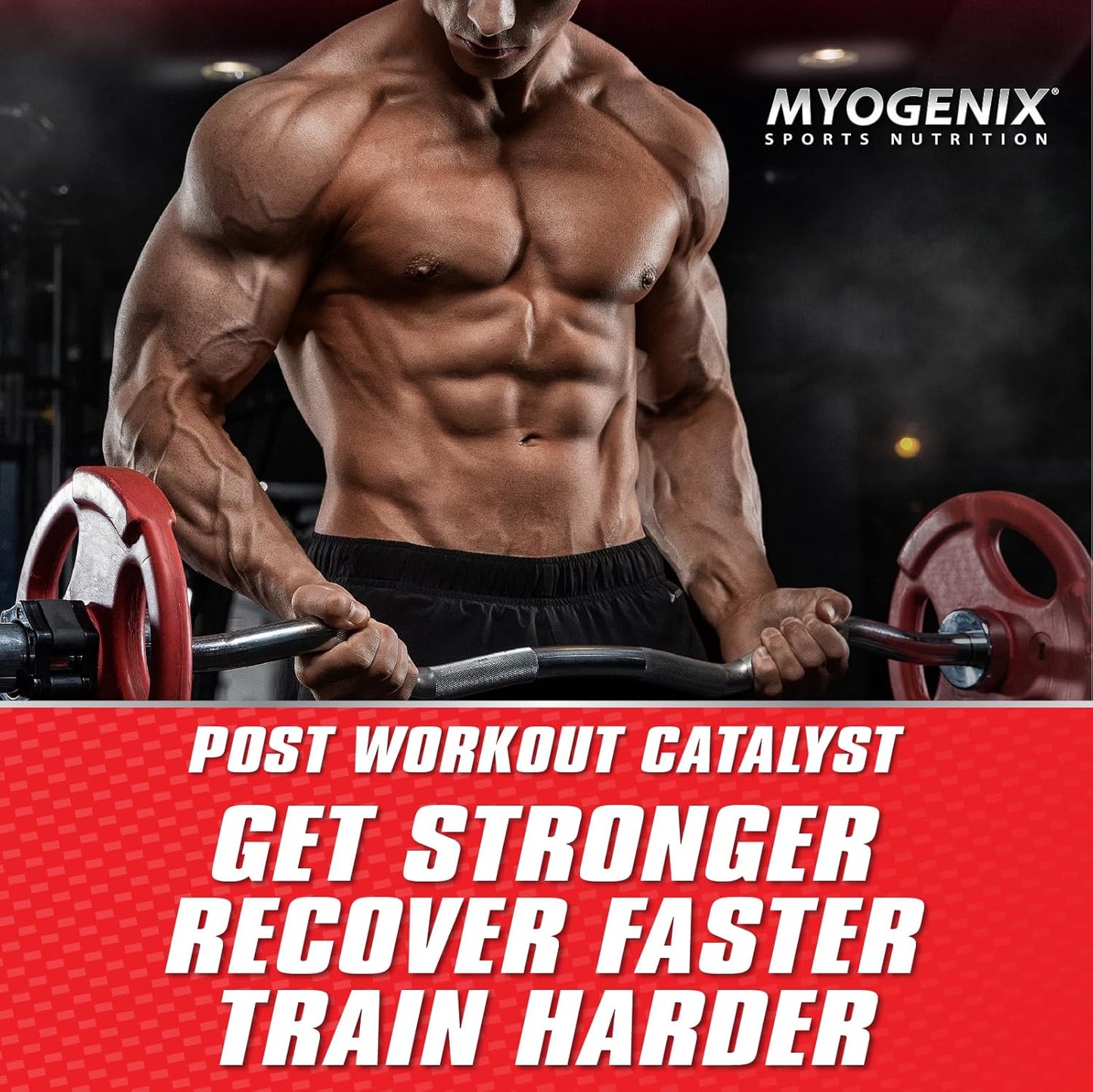 Myogenix Aftershock Post Workout Protein for Muscle Growth - Anabolic Whey with Carbs, Amino Stack, Creatine, Glutamine, BCAAs | Shockolate Milk - 2.64 LBS