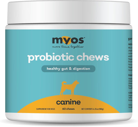 MYOS Probiotic Chew for Dogs - Daily Gut Health Support and Nutrient Absorption - All-in-One Supplement for Healthy Stool