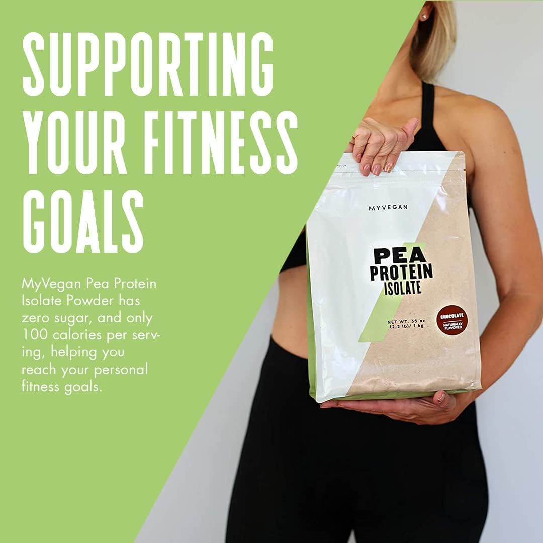 MYVEGAN Banana Bread Pea Protein Isolate Powder - Plant-Based Amino Acids - Gluten & Sugar Free - 2.2 Lb (30 Servings)